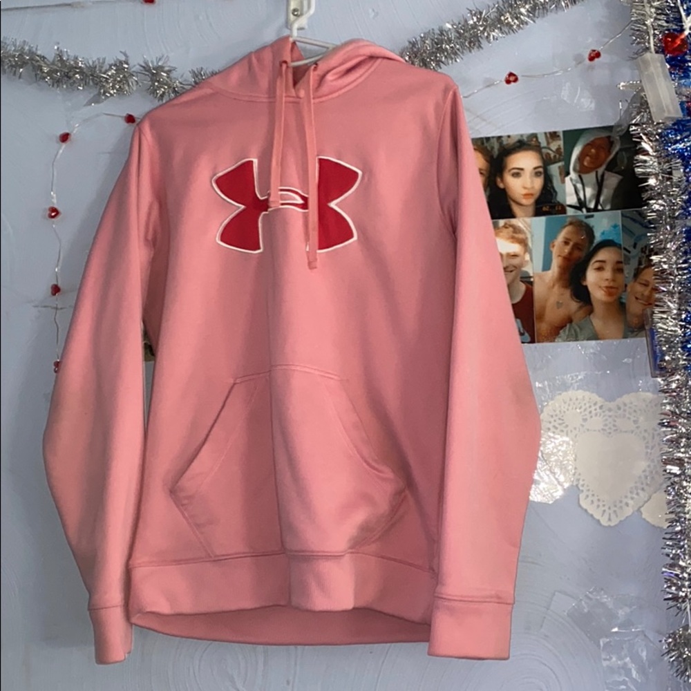 Pink under armour hoodie